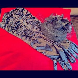 Satin gloves and Hat